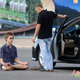 Illustration for article titled Naked Man Meditates in Busy Chinese Street